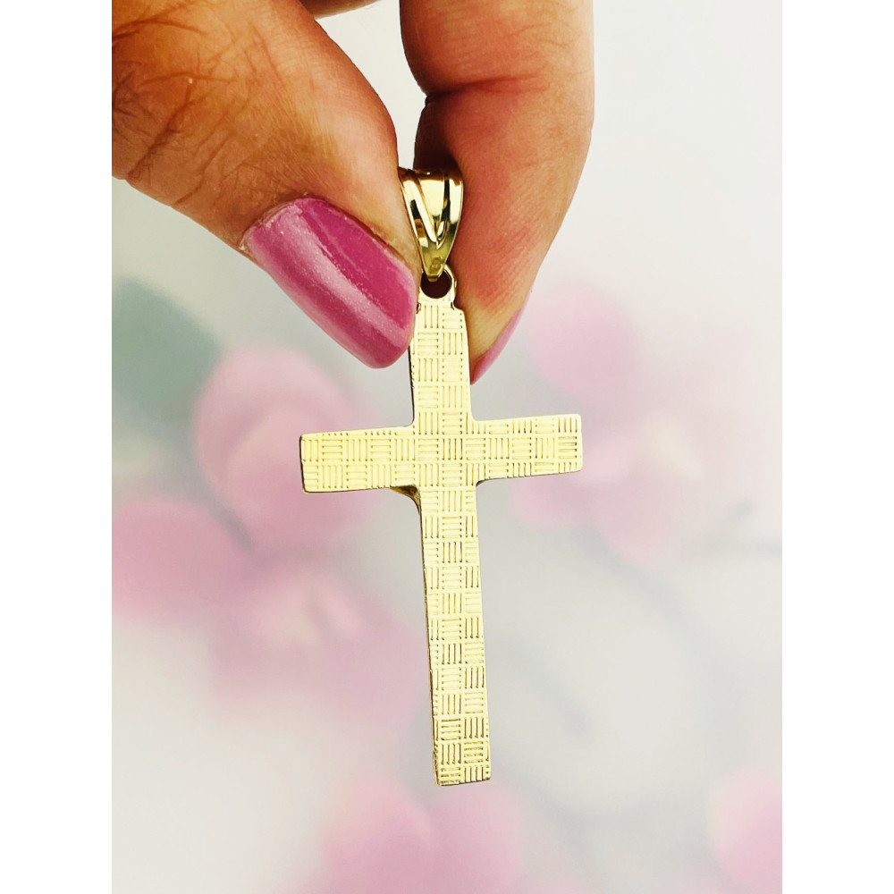 Goldanhänger Kettenanhänger Gold Anhänger Kreuz mit Jesus Goldkreuz Erstkommunion Gelbgold 585er 14KT