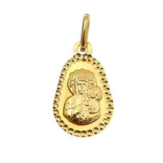 Anhänger Jesus Christus Madonna Maria mit Jesuskind Kettenanhänger Gelbgold Erstkommunion