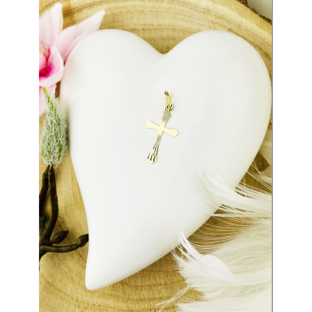 Goldanhänger Kettenanhänger Gold Anhänger Kreuz Goldkreuz Erstkommunion Gelbgold 585er 14KT