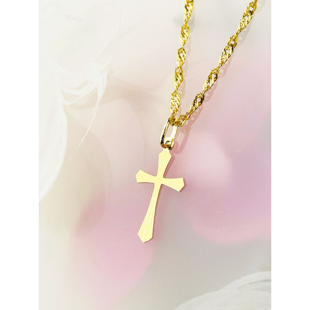 copy of Złoty krzyżyk klasyczny diamentowany