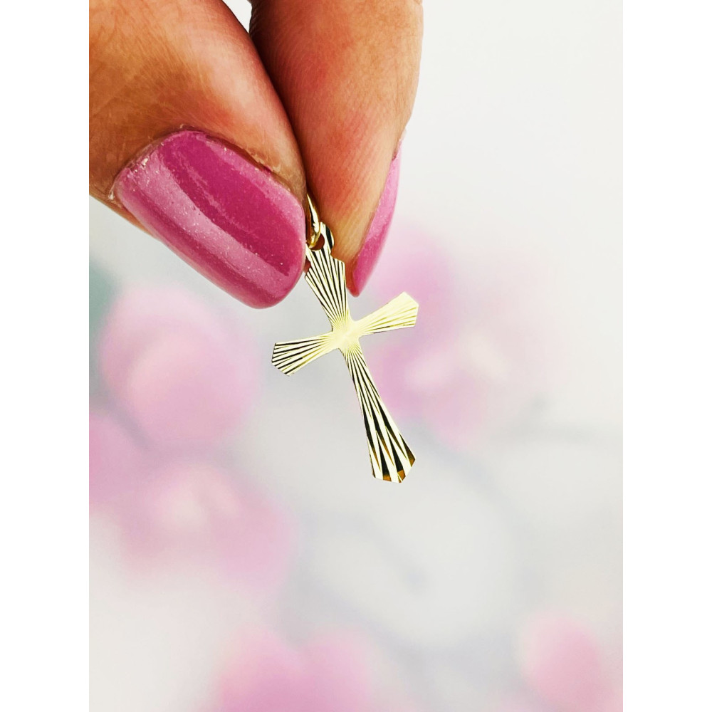 Goldanhänger Kettenanhänger Gold Anhänger Kreuz Goldkreuz Erstkommunion Gelbgold 585er 14KT