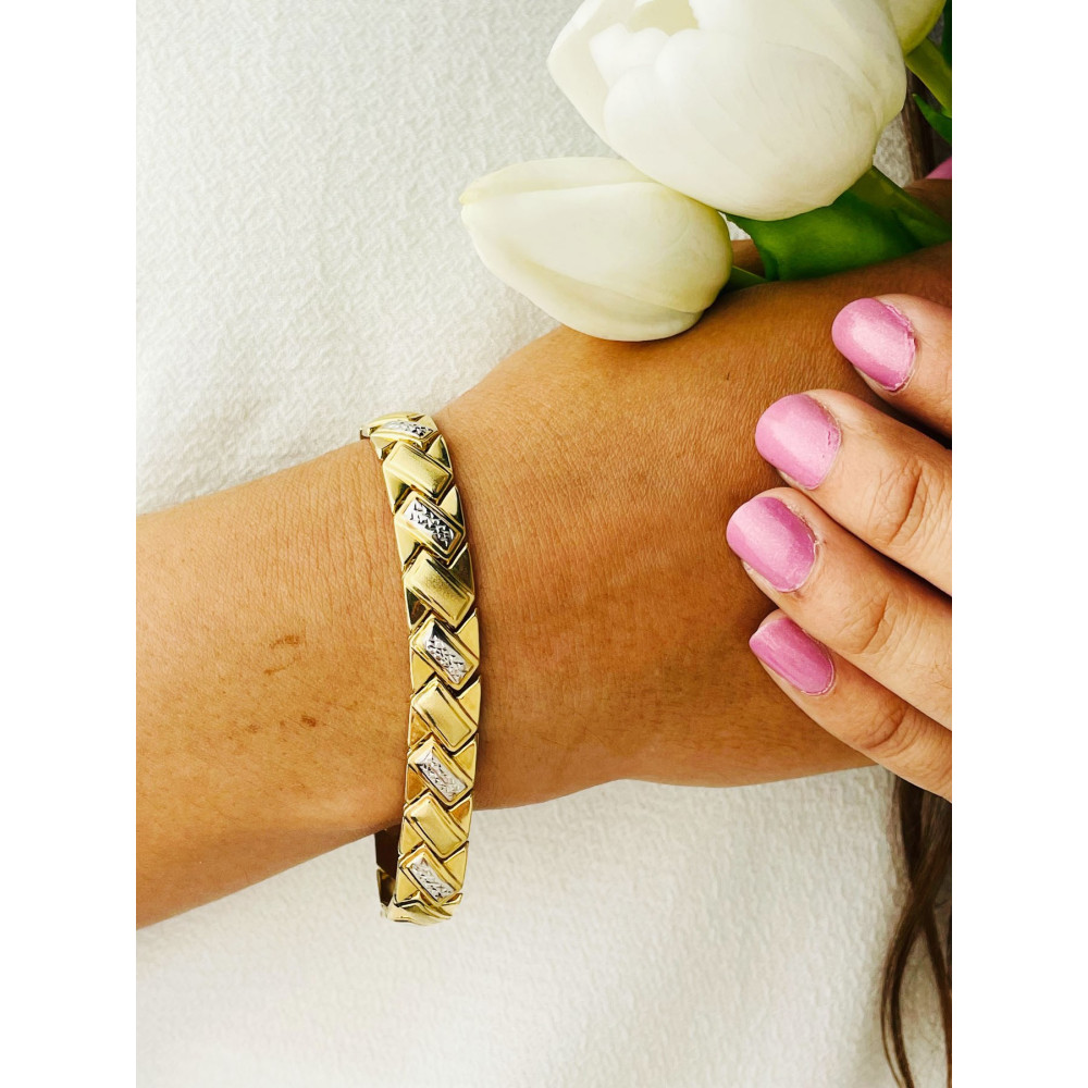 copy of Złota bransoletka z zawieszkami serce