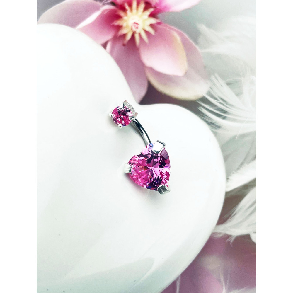 Bauchnabelpiercing Silber 925 Piercingschmuck Banana mit Zirkonia