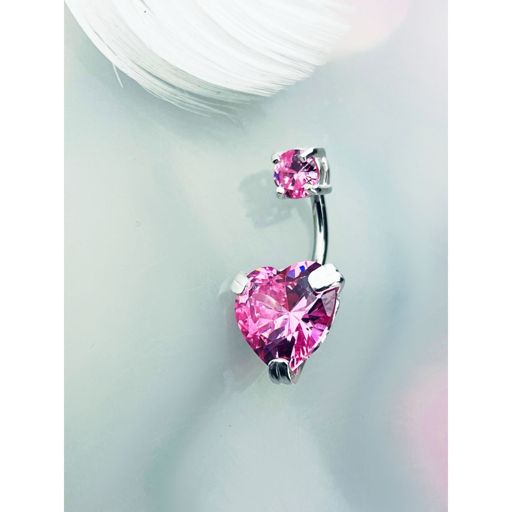 Bauchnabelpiercing Silber 925 Piercingschmuck Banana mit Zirkonia