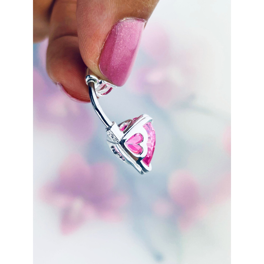 Bauchnabelpiercing Silber 925 Piercingschmuck Banana mit Zirkonia