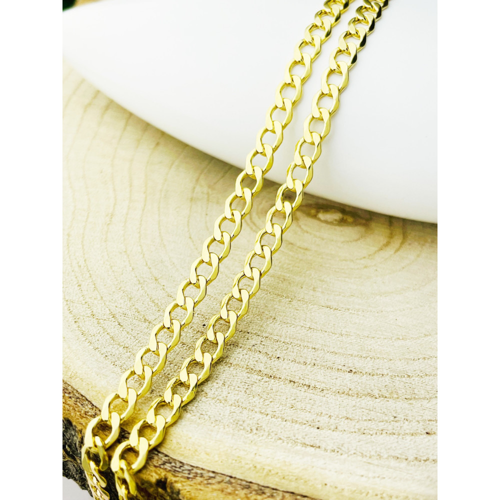 Goldkette Halskette Kette Panzerkette Collier Cuban Gelbgold 585er 14KT