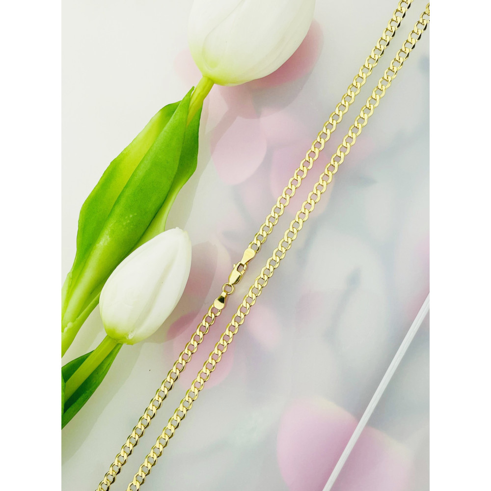 Goldkette Halskette Kette Panzerkette Collier Cuban Gelbgold 585er 14KT