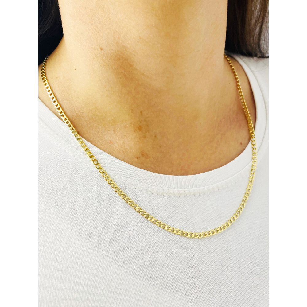 Goldkette Halskette Kette Panzerkette Collier Cuban Gelbgold 585er 14KT