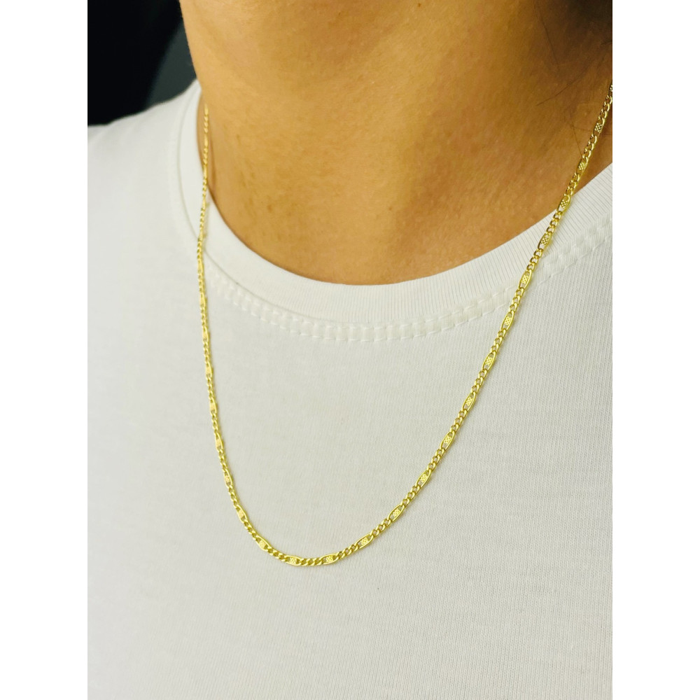 Goldkette Halskette Figarokette Figaro Kette Collier Gold 585er 14KT