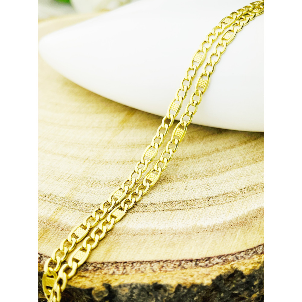 Goldkette Halskette Figarokette Figaro Kette Collier Gold 585er 14KT