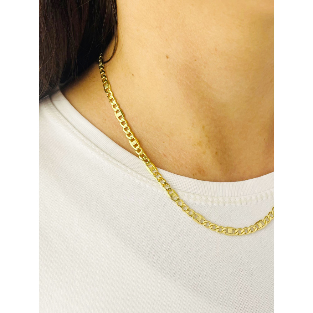 Goldkette Halskette Figarokette Figaro Kette Collier Gold 585er 14KT