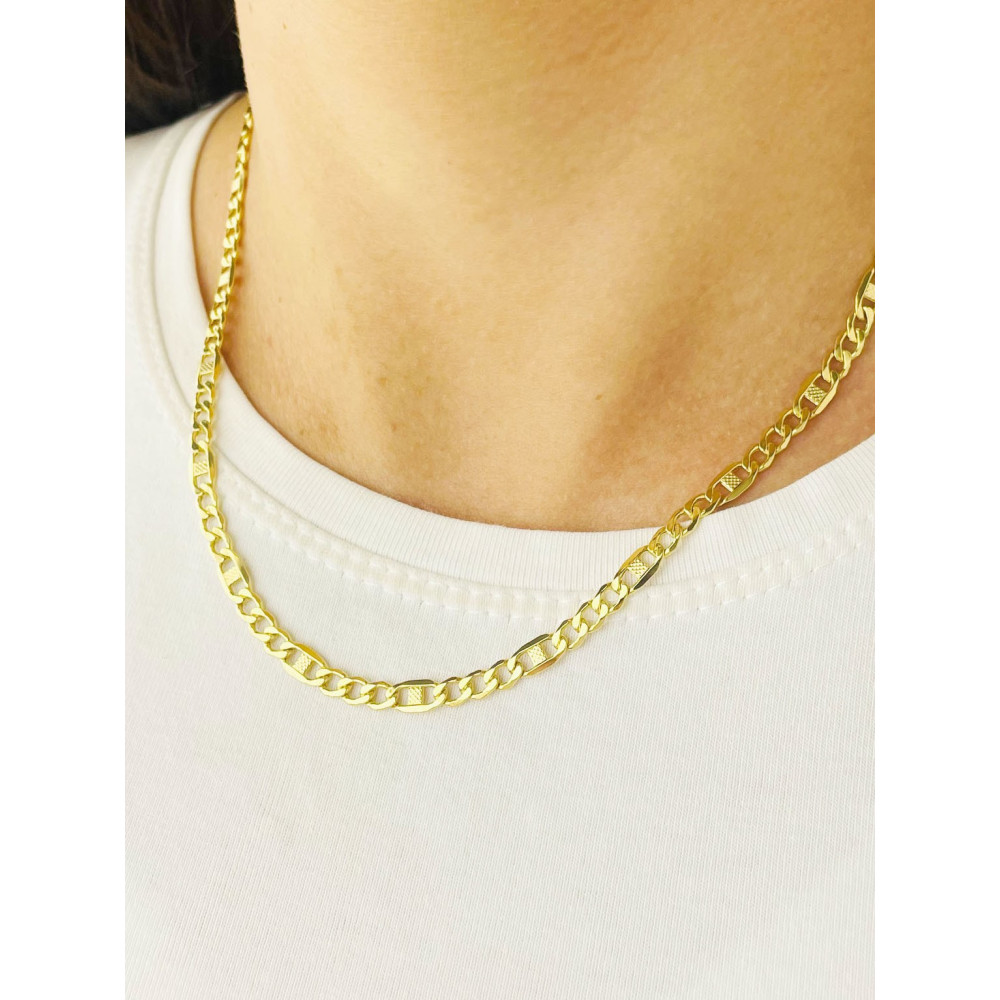 Goldkette Halskette Figarokette Figaro Kette Collier Gold 585er 14KT