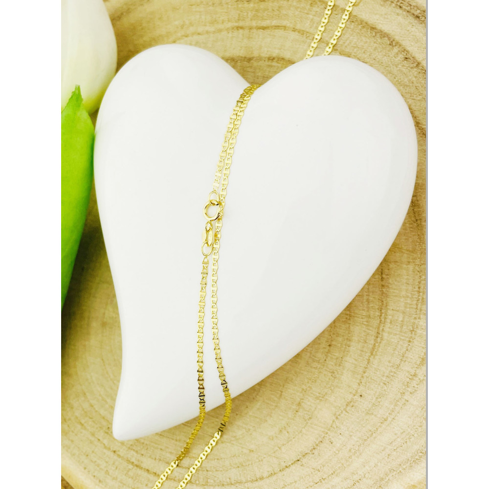 Złoty łańcuszek Marina żyletka gładka