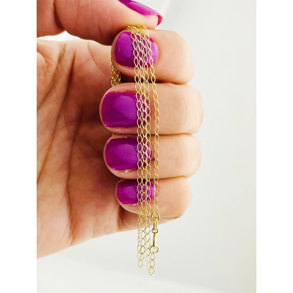 Złoty łańcuszek pancerka ażurowa