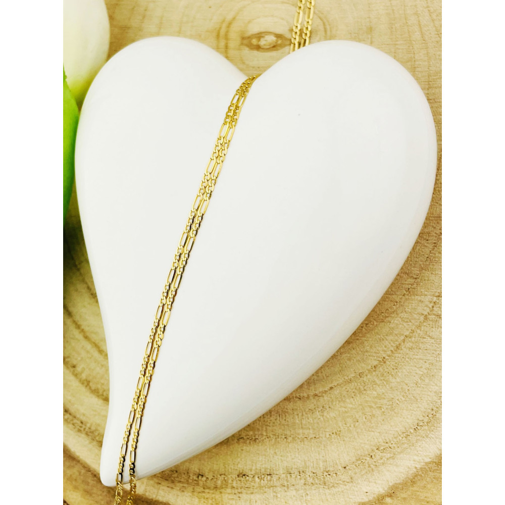Goldkette Halskette Figarokette Figaro Kette Collier Gelbgold