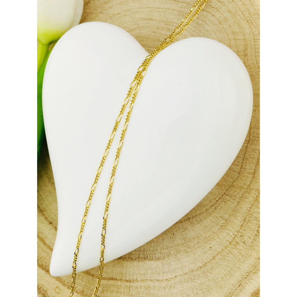 Goldkette Halskette Figarokette Figaro Kette Collier Gelbgold