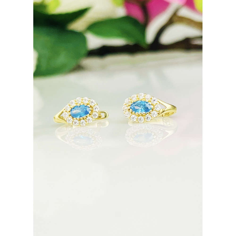 Gold Ohrringe Mit Zirkonia Ohrhänger Ohrstecker Ohrschmuck Paar Gelbgold