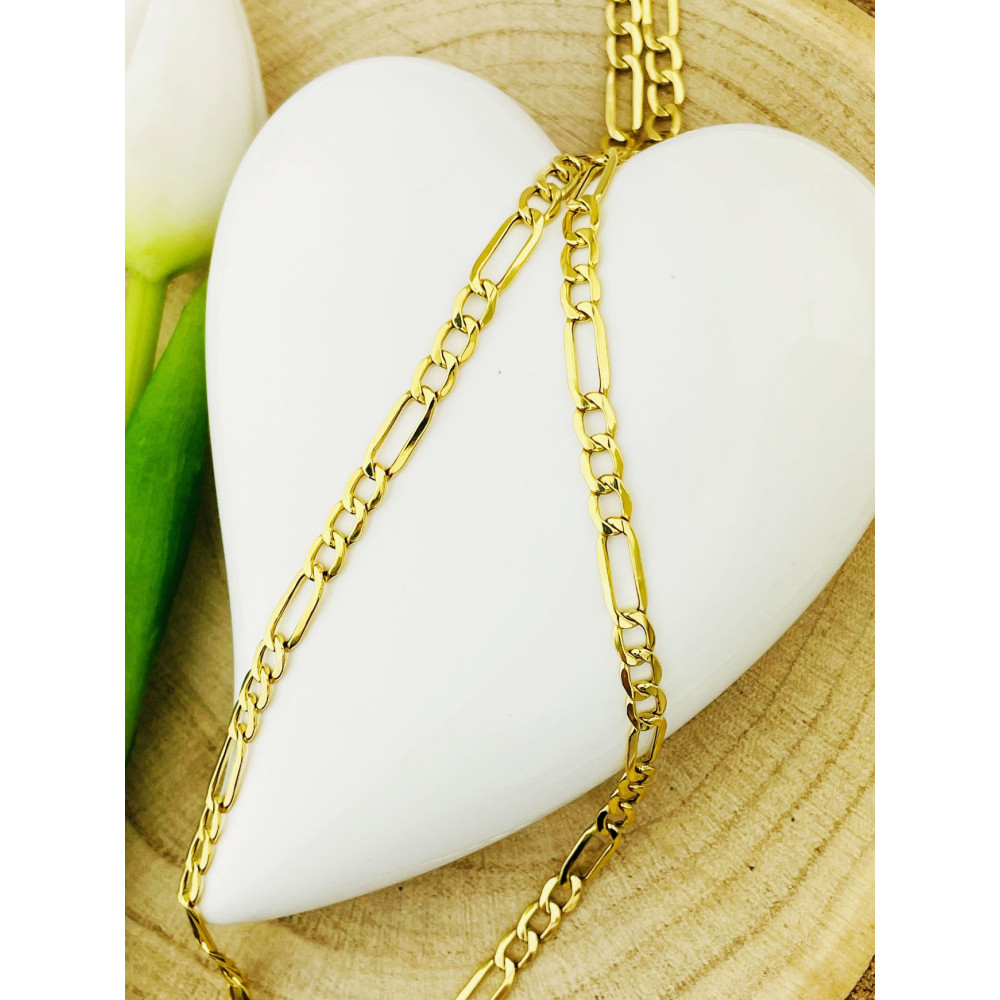 Goldkette Halskette Figarokette Figaro Kette Collier Gold 585er 14KT