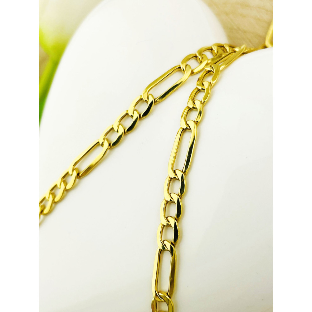 Goldkette Halskette Figarokette Figaro Kette Collier Gold 585er 14KT