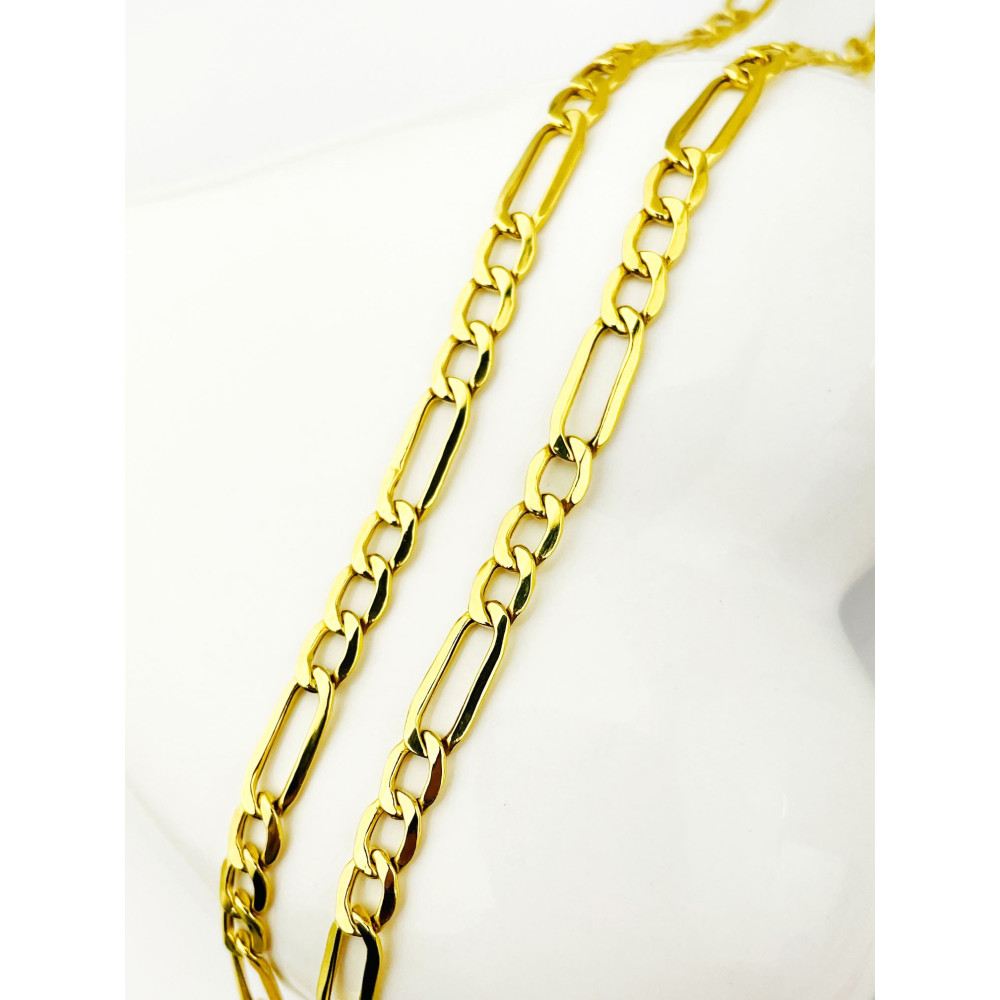 Goldkette Halskette Figarokette Figaro Kette Collier Gold 585er 14KT