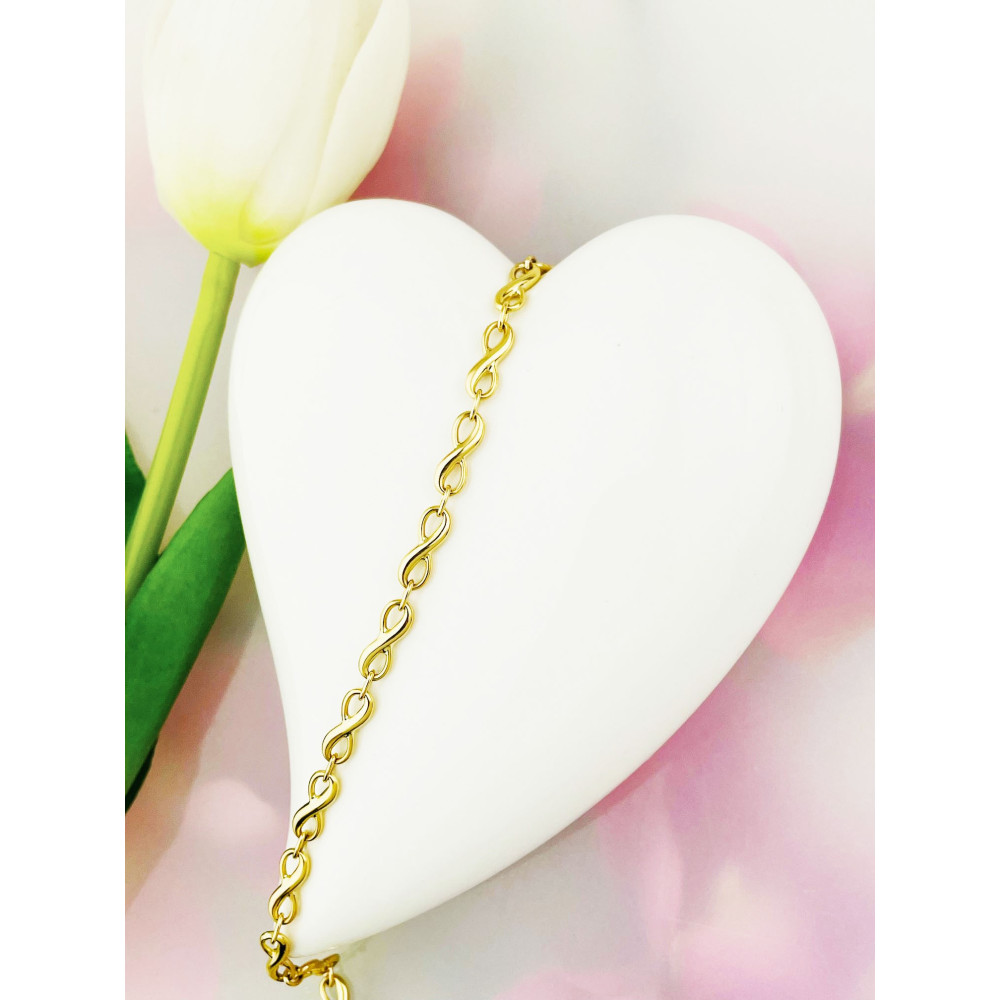 Goldarmband Armband Armkette Gelbgold 585er 14KT Infinity