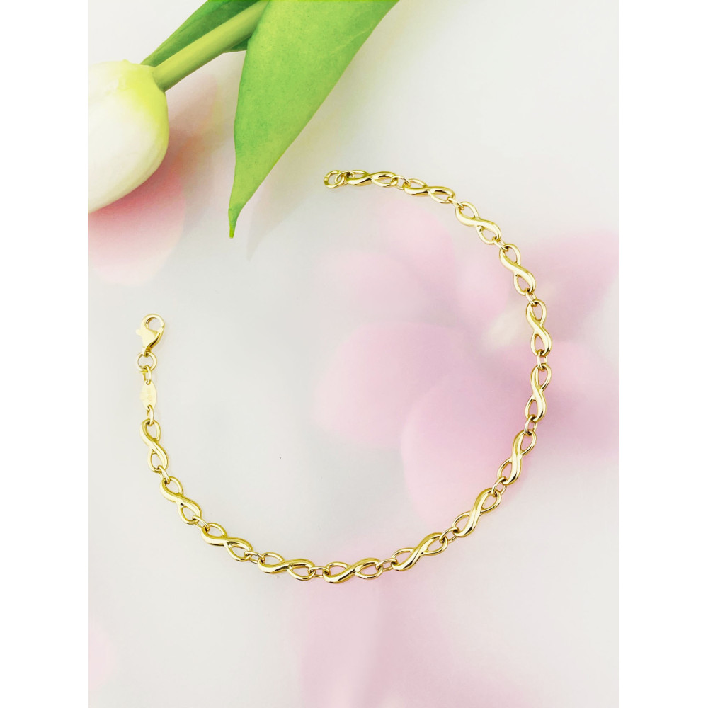 Goldarmband Armband Armkette Gelbgold 585er 14KT Infinity