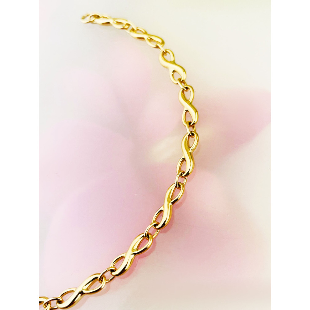 Goldarmband Armband Armkette Gelbgold 585er 14KT Infinity