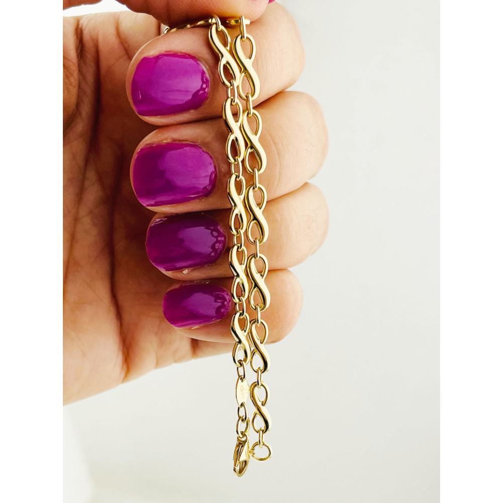 Goldarmband Armband Armkette Gelbgold 585er 14KT Infinity