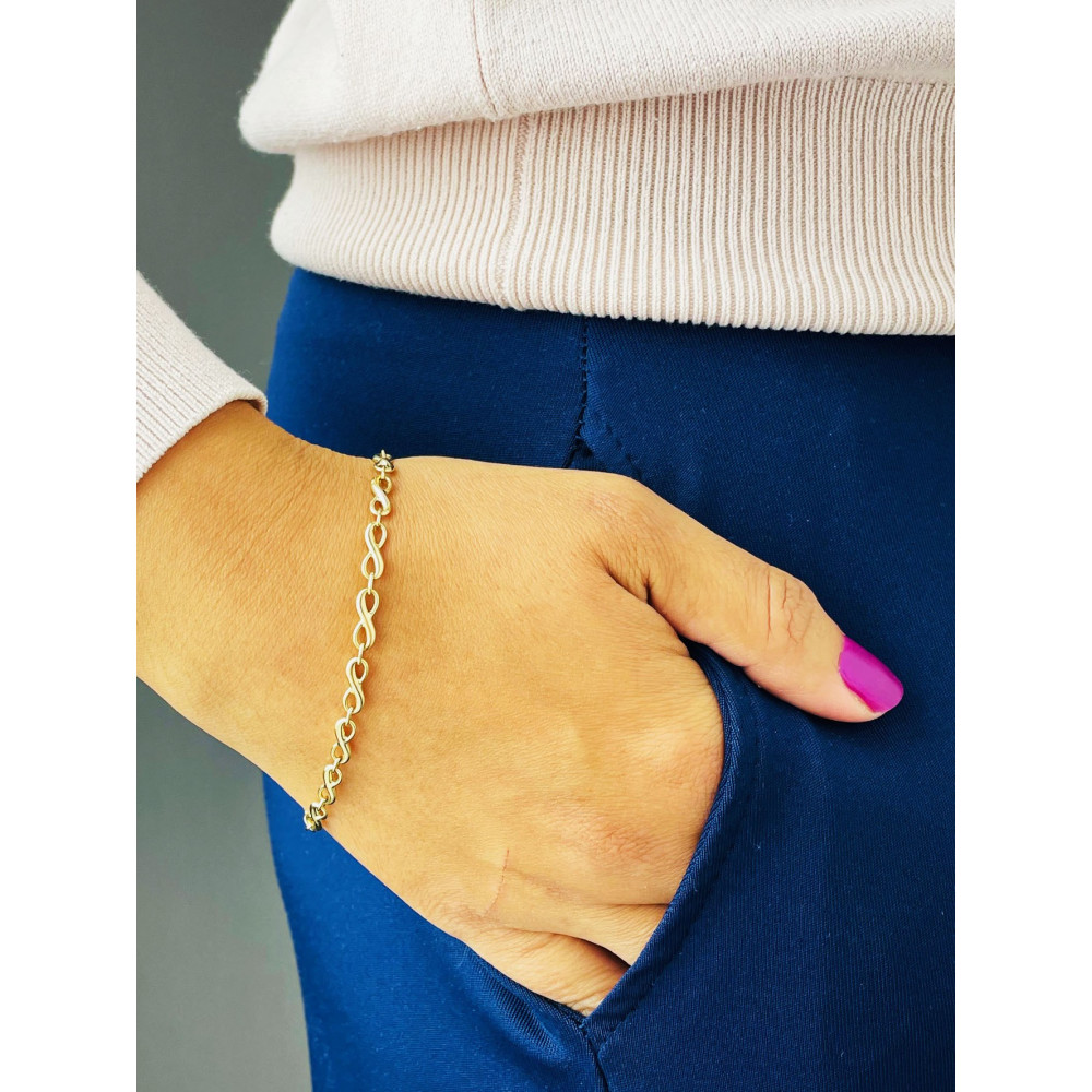 Goldarmband Armband Armkette Gelbgold 585er 14KT Infinity