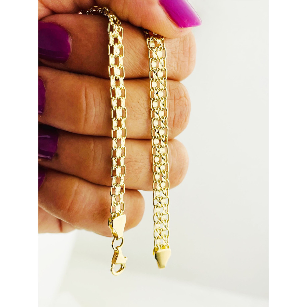 copy of Złota bransoletka z zawieszkami serce