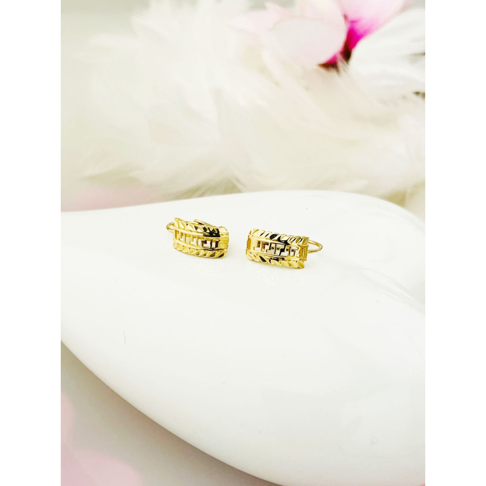 griechisch Ohrringe Ohrhänger Ohrstecker Ohrschmuck Gelbgold Paar 585er 14KT