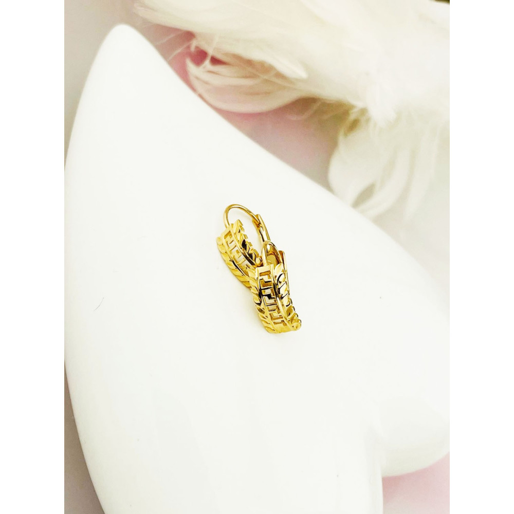 griechisch Ohrringe Ohrhänger Ohrstecker Ohrschmuck Gelbgold Paar 585er 14KT