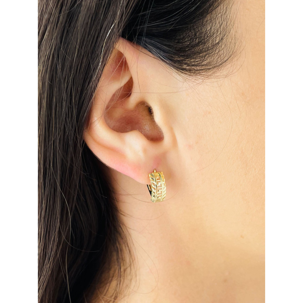 griechisch Ohrringe Ohrhänger Ohrstecker Ohrschmuck Gelbgold Paar 585er 14KT