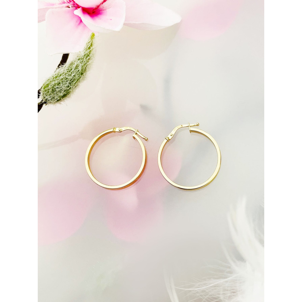 copy of Złote kolczyki kuleczki z cyrkoniami dwukolorowe