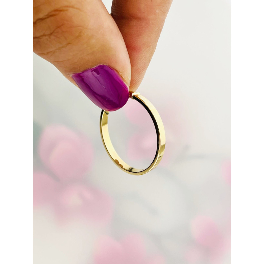 Złote kolczyki koła kółeczka polerowane kółka klasyczne