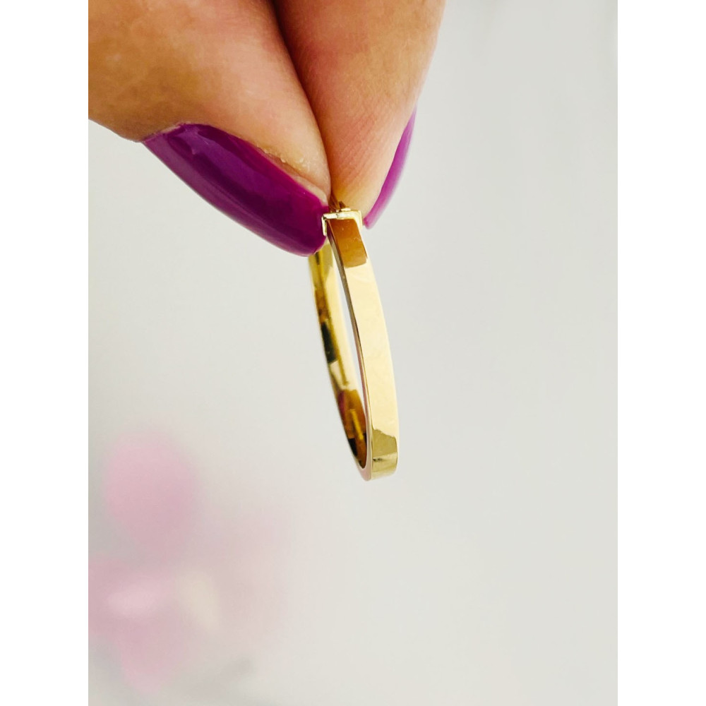 Kreis Creolen Ohrringe Ohrhänger Ohrstecker Ohrschmuck Paar Gelbgold 585er 14KT