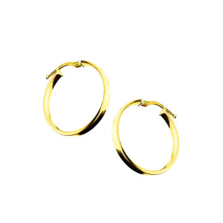 Kreis Creolen Ohrringe Ohrhänger Ohrstecker Ohrschmuck Paar Gelbgold 585er 14KT