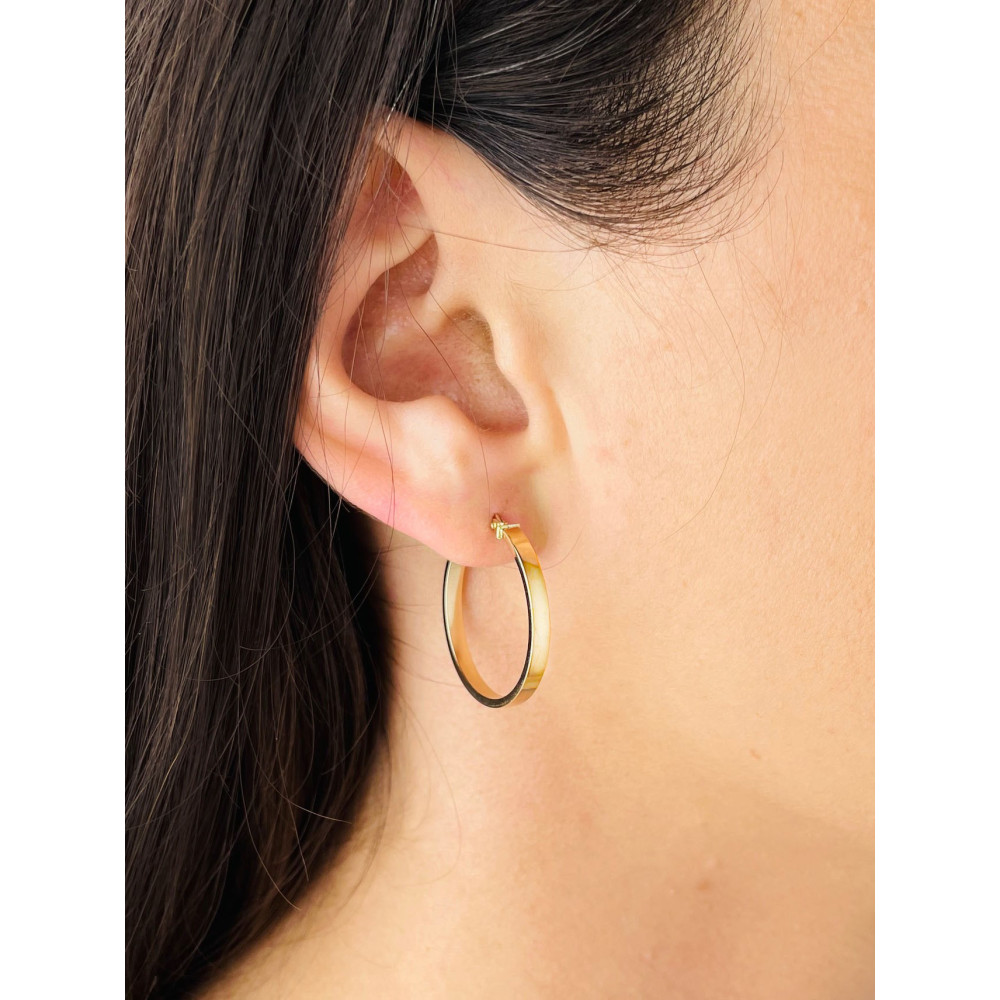 Złote kolczyki koła kółeczka polerowane kółka klasyczne