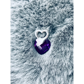 925 Silber Damen Medaillon Anhänger Herz mit Zirkonia