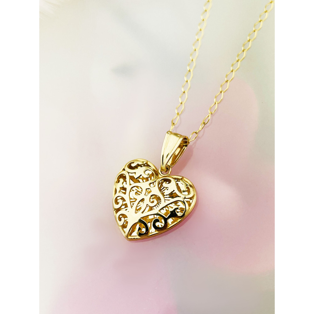 copy of Złoty wisiorek zawieszka rozeta ażurowa