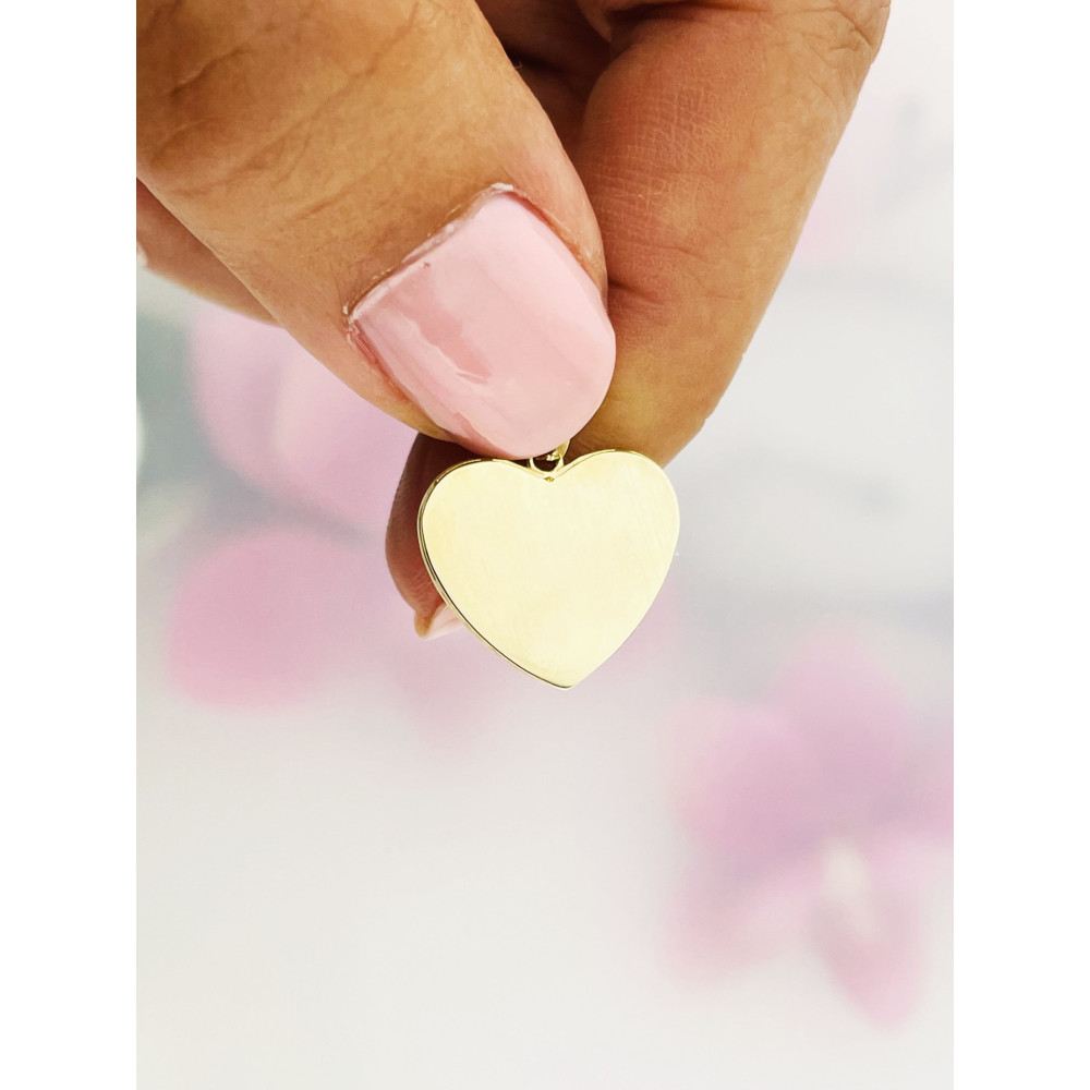 Złoty wisiorek zawieszka serce ażurowe vintage figurka