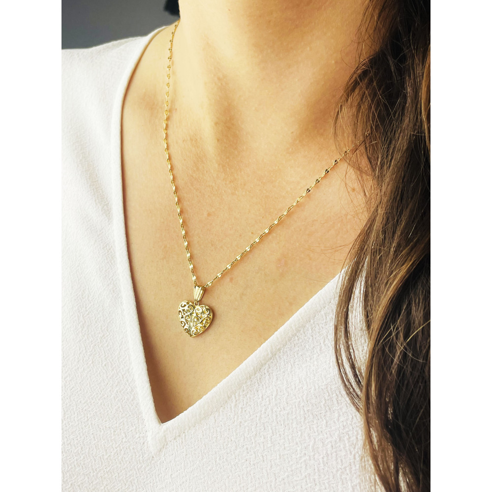 Anhänger Kettenanhänger Gelbgold Goldanhänger Herz 585er 14KT