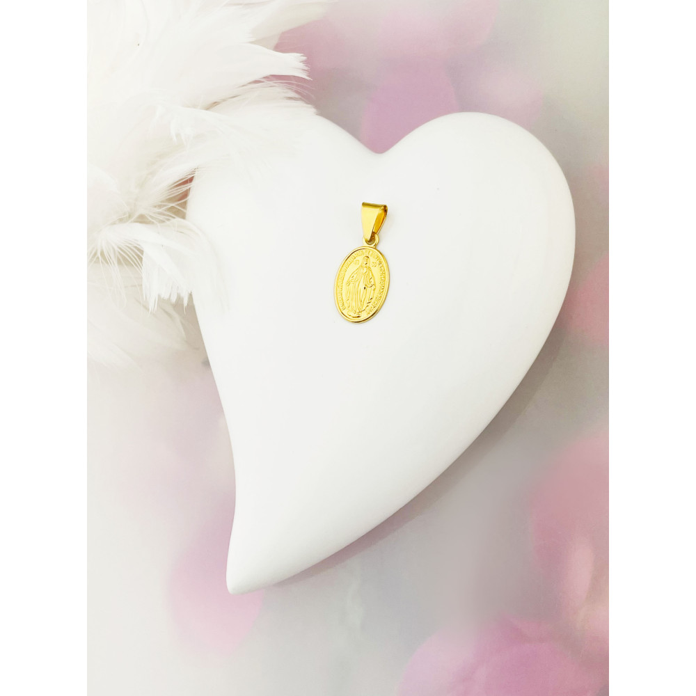 Anhänger Madonna Maria Goldanhänger Erstkommunion Milagrosa 585er 14KT