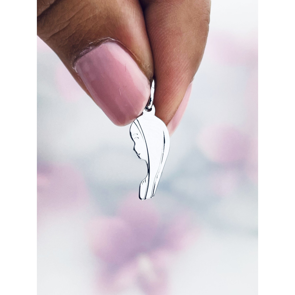 Anhänger Madonna Maria Goldanhänger Erstkommunion Weißgold 585er 14KT