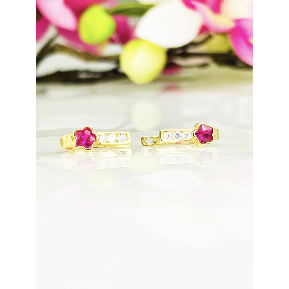 Gold Ohrringe Mit Zirkonia Ohrhänger Ohrstecker Ohrschmuck Paar Gelbgold