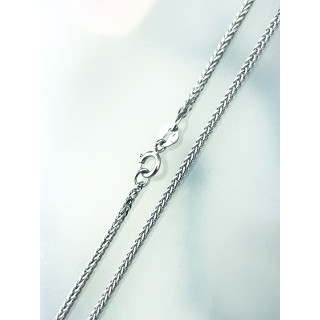 Goldkette Halskette Collier Diamantschliff Spiga Weizen Weißgold 585er 14KT