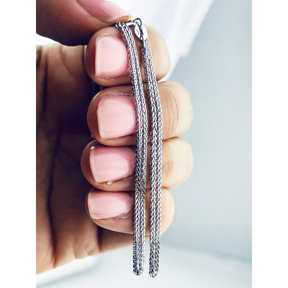 Złoty łańcuszek lisi ogon spiga kłos pszenicy białe złoto