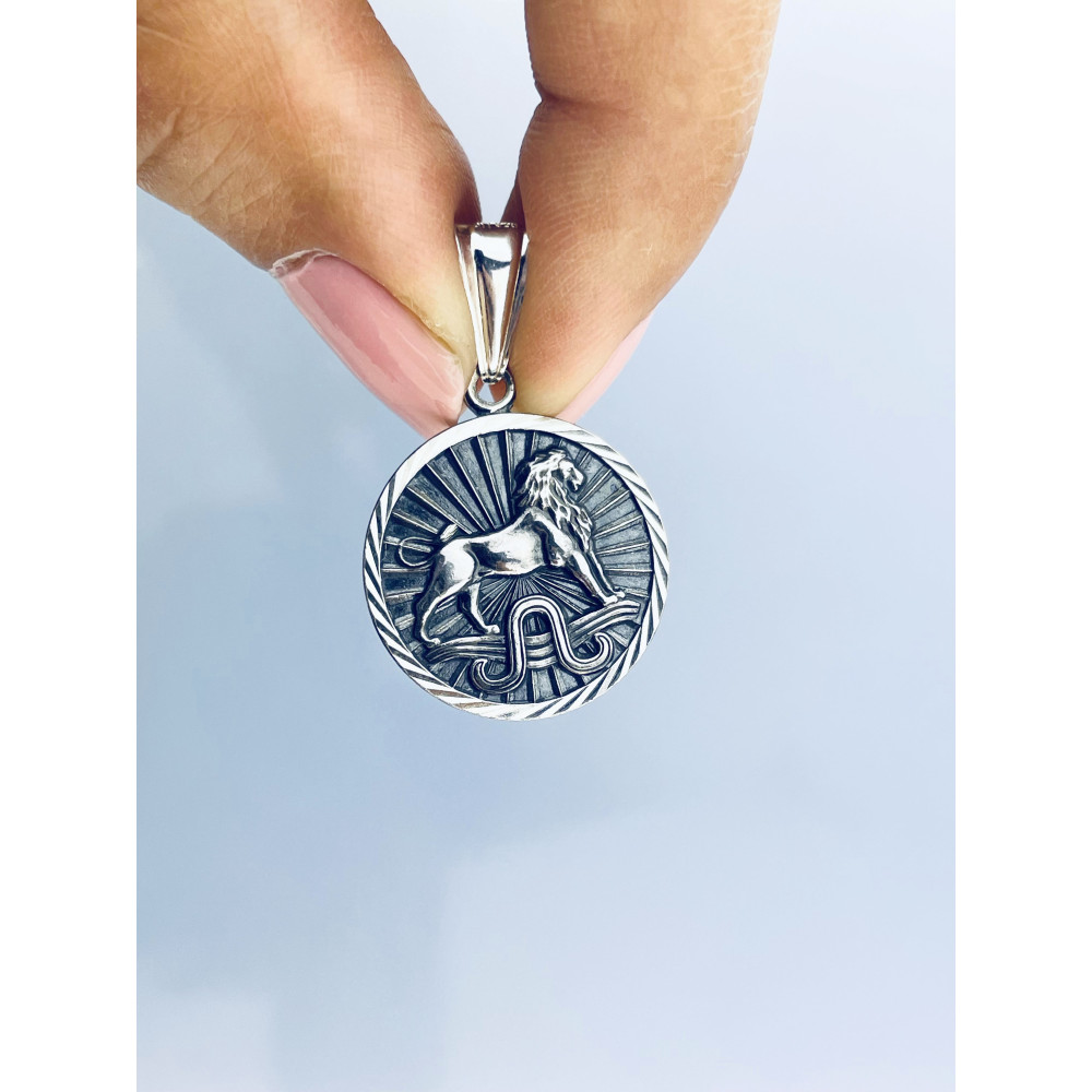 Silber Anhänger Löwe Sternzeichen Tierkreiszeichen Horoskop Kettenanhänger