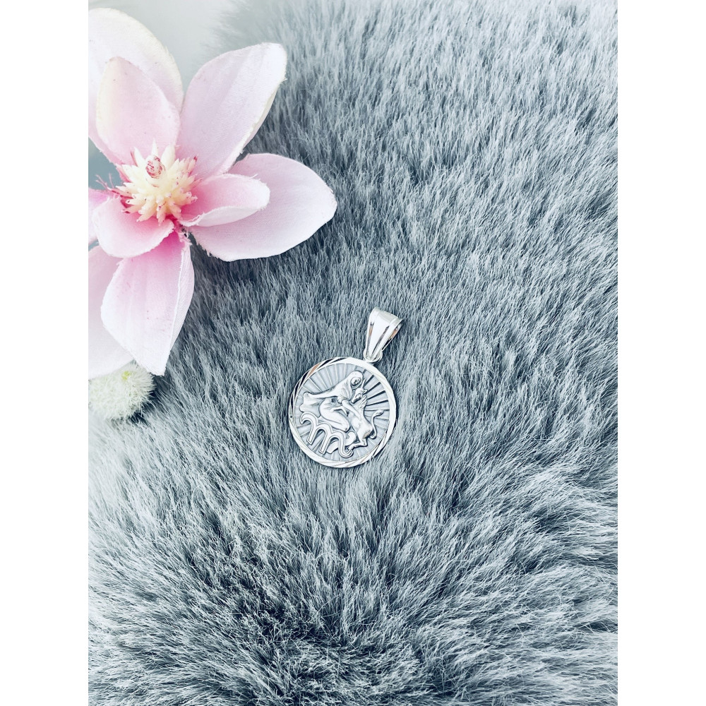 Srebrna zawieszka wisiorek znak zodiaku panna