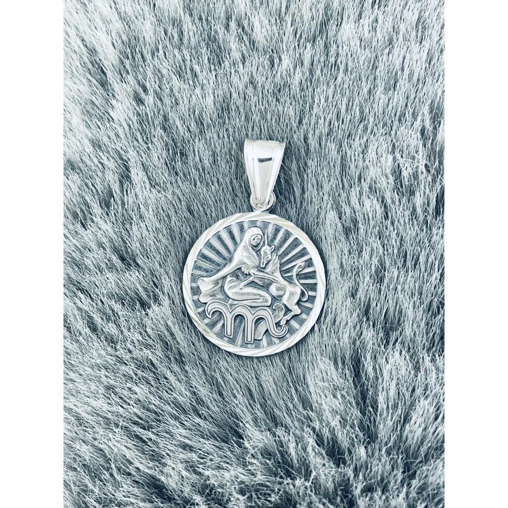 Srebrna zawieszka wisiorek znak zodiaku panna